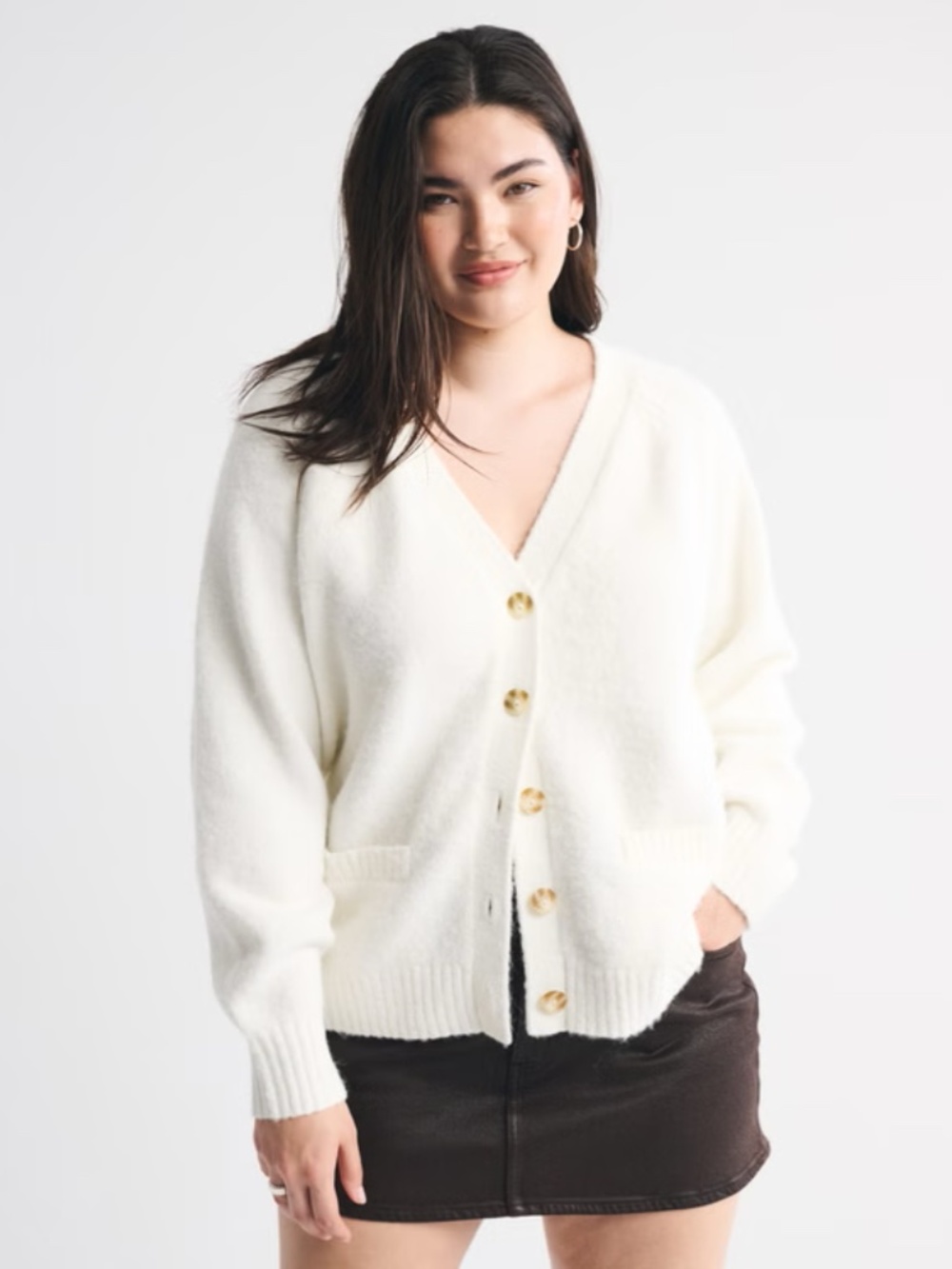 Abercrombie Dad V-Neck Cardigan - L